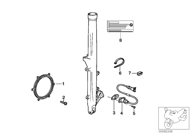 34527667325 - Brakes: Sensor Ring, Front, Integral Abs -  for BMW-Motorrad Image