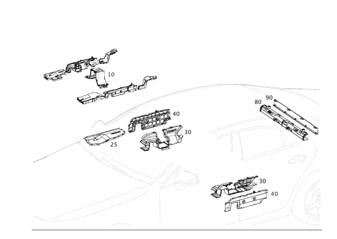 Cable Cover and Cable Ducts for 2021 Mercedes-Benz CLS53 AMG #0