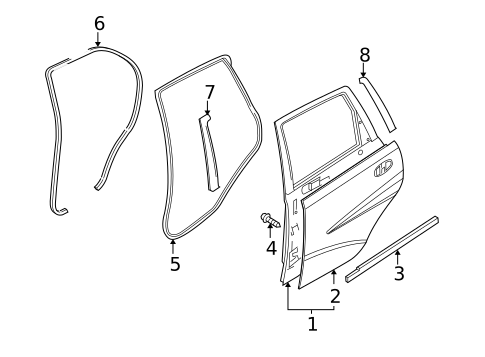 Door & Components for 2004 Chevrolet Aveo #2