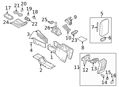 Front Console for 2007 Mercury Mountaineer #0