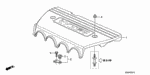 17123RAAA00 - Engine: STAY ASSY. A, ENGINE COVER for Honda Image