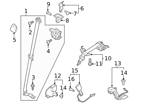 Seat Belt for 2022 Lincoln Navigator #0