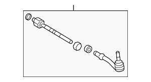 32106784719 - Steering: Steering Tie Rod Assembly for BMW: 528i, 528i xDrive, 530i, 535d, 535d xDrive, 535i, 535i GT, 535i GT xDrive, 535i xDrive, 540i, 550i, 550i GT, 550i GT xDrive, 550i xDrive, 640i, 640i Gran Coupe, 640i xDrive, 640i xDrive Gran Coupe, 650i, 650i Gran Coupe, 650i xDrive, 650i xDrive Gran Coupe, 740i, 740Ld xDrive, 740Li, 740Li xDrive, 750i, 750i xDrive, 750Li, 750Li xDrive, 760Li, ActiveHybrid 5, ActiveHybrid 7, Alpina B6 xDrive Gran Coupe, Alpina B7, Alpina B7 xDrive, Alpina B7L, Alpina B7L xDrive, M5, M6, M6 Gran Coupe Image