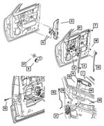 55359555AC - Doors, Door Mirrors and Related Parts: Front Door Window Regulator, Left for Mopar Image