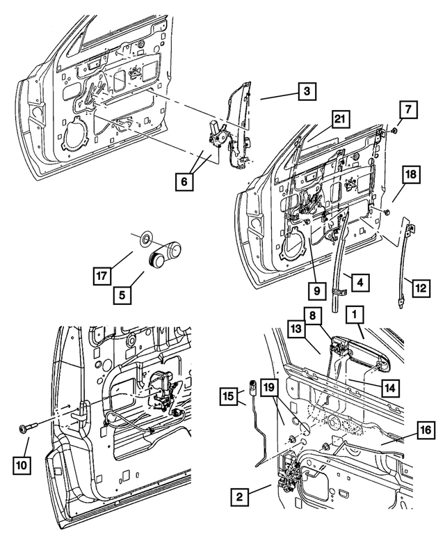 6035807 - Doors, Door Mirrors and Related Parts: Door Trim Nut for Mopar Image