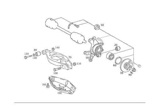 Rear Axle Mount for 1993 Mercedes-Benz 600SL #1