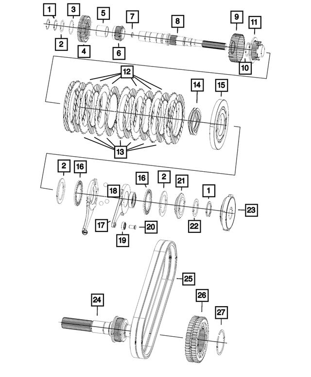 68042778AA - MP3010 Transfer Case: Transfer Case Mainshaft Assembly for Mopar Image