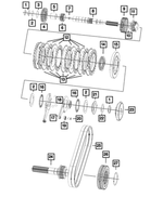 68042778AA - MP3010 Transfer Case: Transfer Case Mainshaft Assembly for Mopar Image