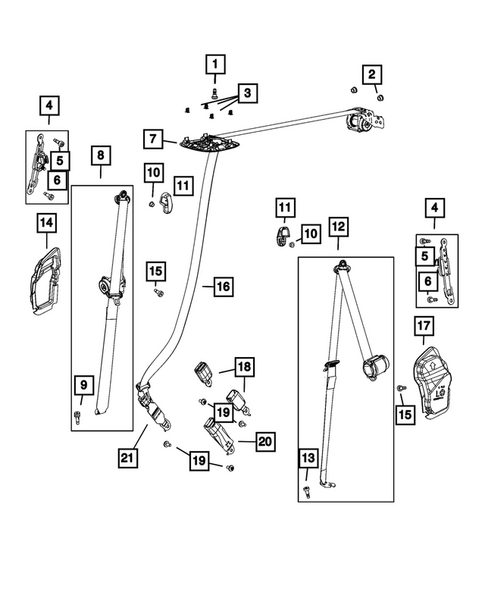Seat Belts for 2025 Chrysler Pacifica #0