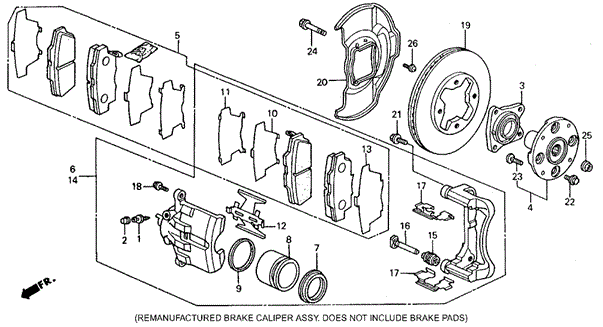 Front Brake (1) for 1991 Honda Accord #0