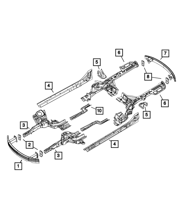 68081949AB - Frame, Bumper and Fascia: Front Siderail Plate, Left for Mopar Image image