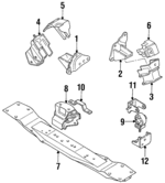 MB691282 - Engine: Rear Mount for Mitsubishi Image
