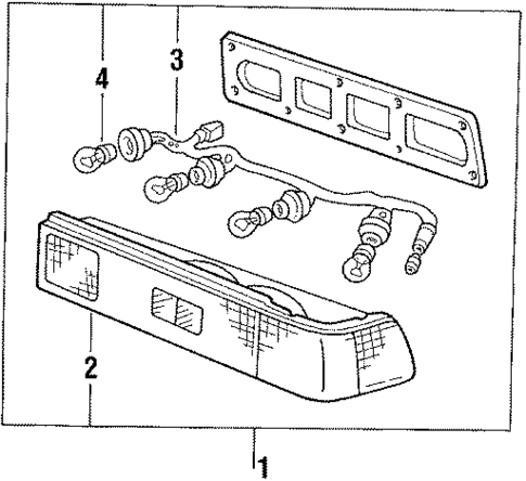 Backup & Tail Lamps for 1988 Acura Integra #0