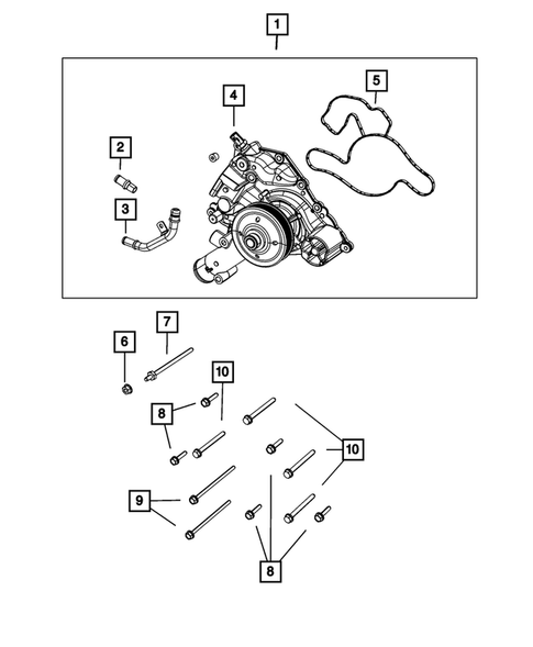 Water Pump and Related Parts for 2018 Ram 3500 #9