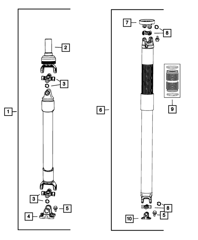 « 52123554AB – Rear Axle; Corporate 235 MM; Differential and Drive Line : Entraînement Arbre pour Mopar Image »