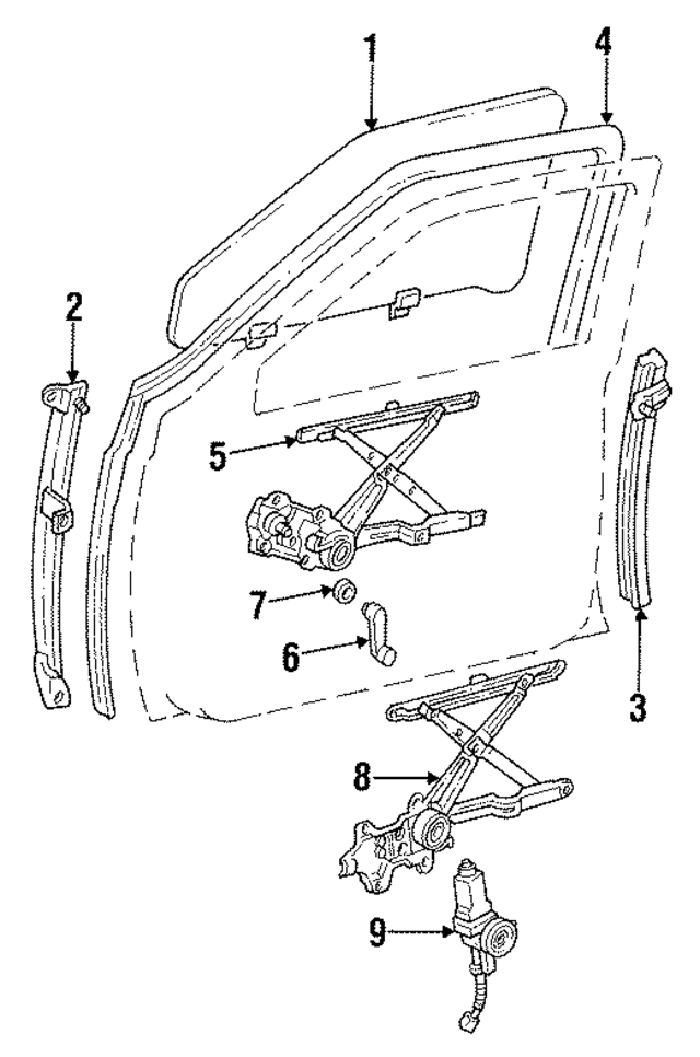 6810134010 - Body: Door Glass for Toyota Image