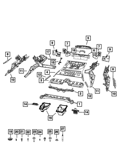 Floor Pans for 2022 Jeep Grand Cherokee L #6