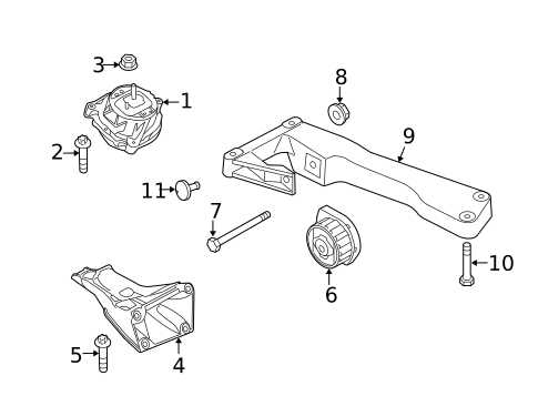 Engine & Trans Mounting for 2013 BMW X1 #0