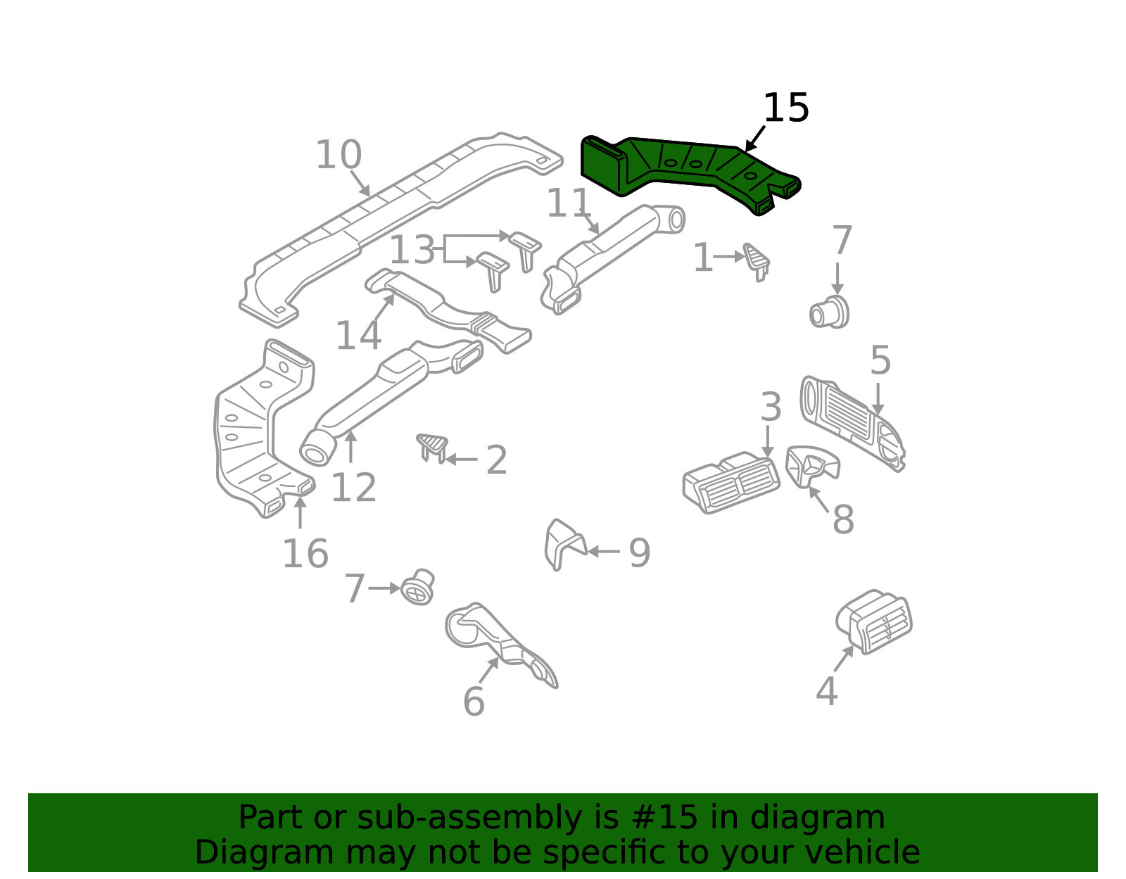 Genuine BMW 64-22-8-125-972 | Floor Duct | FREE Shipping on Most Orders ...