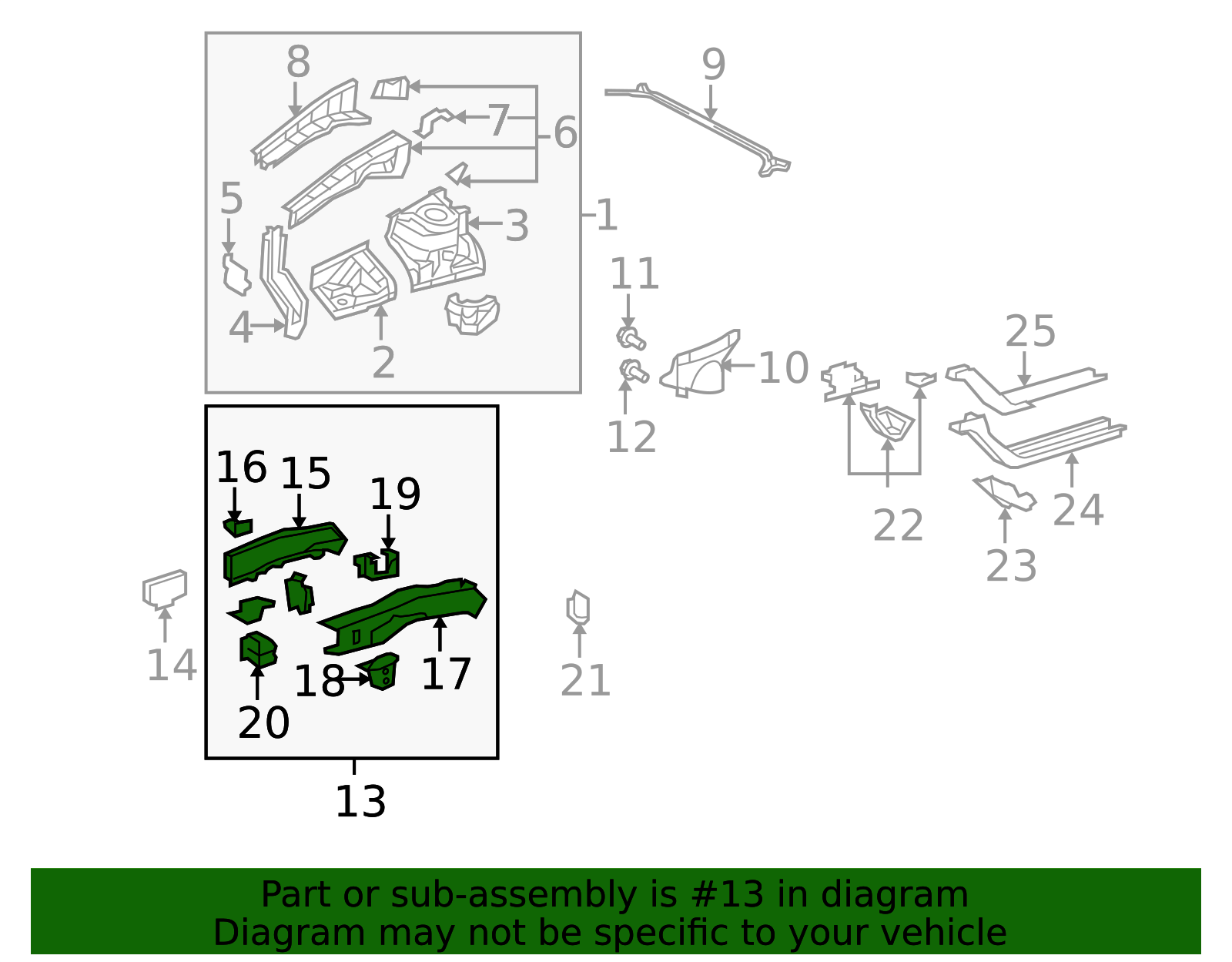 Side Member 2011-2012 Lexus ES350 Frame Side Member Assembly 57028-33902 ...