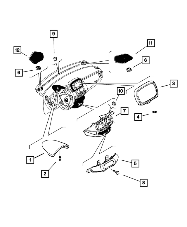 6514762AA - Interior Trim: Screw for Mopar Image