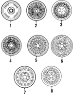 F5AZ1007A - Suspension: Wheel, Steel for Ford: Crown Victoria, LTD, LTD Crown Victoria | Lincoln: Continental, Town Car | Mercury: Colony Park, Grand Marquis Image