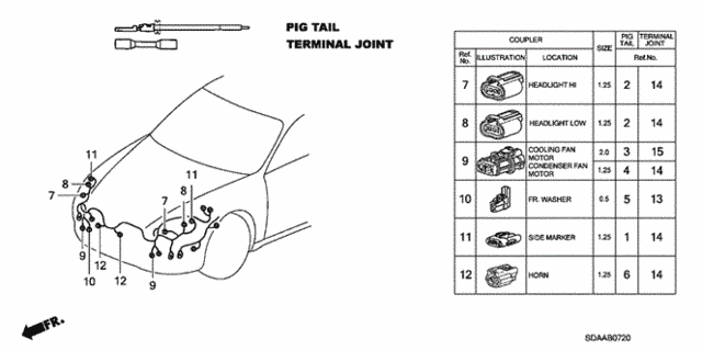 Electrical Connector (FR.) for 2007 Honda Accord #0