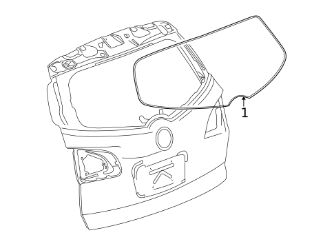 Glass - Lift Gate for 2012 Buick Enclave #0