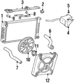 14062198 - Cooling System: Mount Panel for Chevrolet: Lumina APV | Oldsmobile: Silhouette | Pontiac: Trans Sport Image
