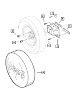 55175913AC - Wheels, Covers and Jacks: Spare Tire Bracket for Mopar Image