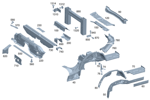 Rear-End Floor for 2025 Mercedes-Benz CLE53 AMG #0