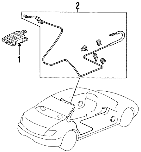 Antenna & Radio for 1998 Acura CL #0