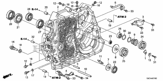 AT Torque Converter Case for 2014 Honda Ridgeline #0