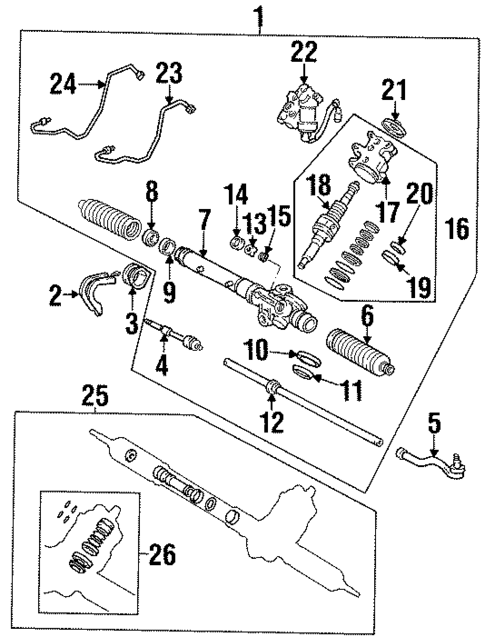Steering Gear & Linkage for 1999 Lexus SC300 #0