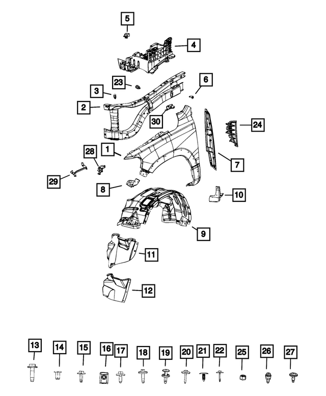 68615755AB - : Support Front Bracket, Left for Mopar Image