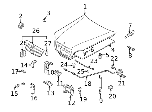 Grille & Components for 2002 Mercedes-Benz ML55 AMG #0