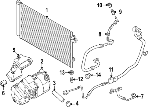 Condenser, Compressor & Lines for 2023 BMW XM #0