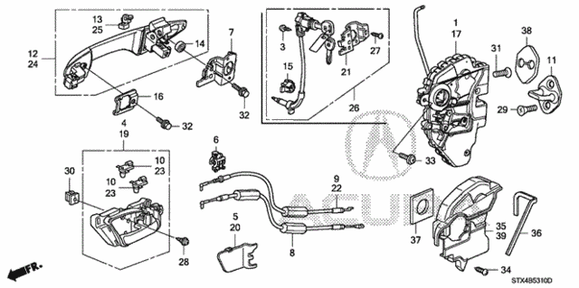 Front Door Locks - Outer Handle for 2007 Acura MDX #0