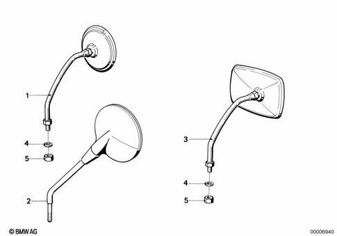 Mirrors, Trim, Storage Compartments for 1984 BMW-Motorrad R 80 ST #0