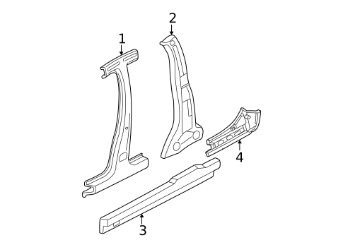 Center Pillar & Rocker for 2003 Dodge Neon #0