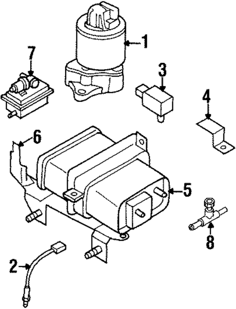 Emission Components for 2004 Isuzu Axiom #0