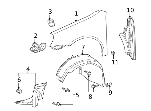 Fender & Components for 2011 Volkswagen Jetta #1