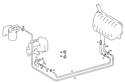 Fuel Lines for 1989 Mercedes-Benz 190E #0