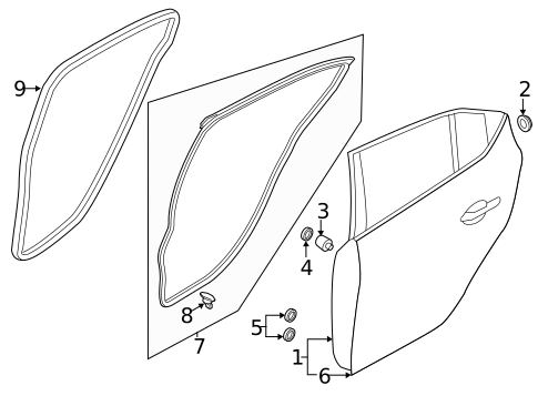 Door & Components for 2025 Mazda 3 #1