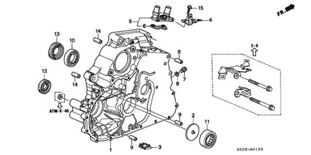AT Torque Converter Housing (1) for 1997 Honda Civic #0