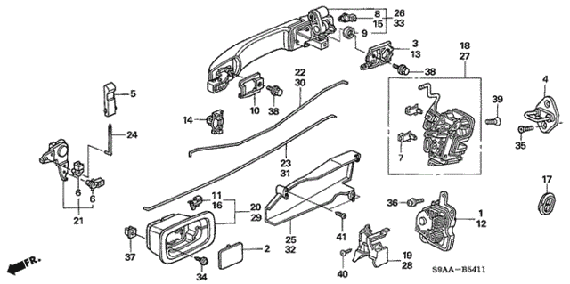 Rear Door Locks - Outer Handle (2) for 2006 Honda CR-V #0