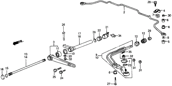 Front Lower Arm for 1985 Honda Civic #0