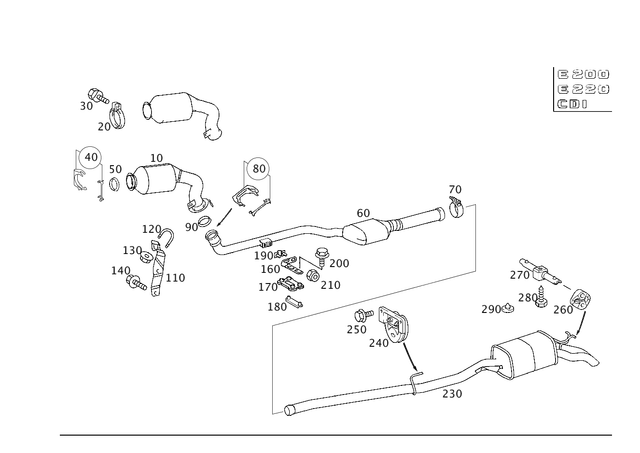 2104920587 - Exhaust System: Buffer for Mercedes-Benz Image image