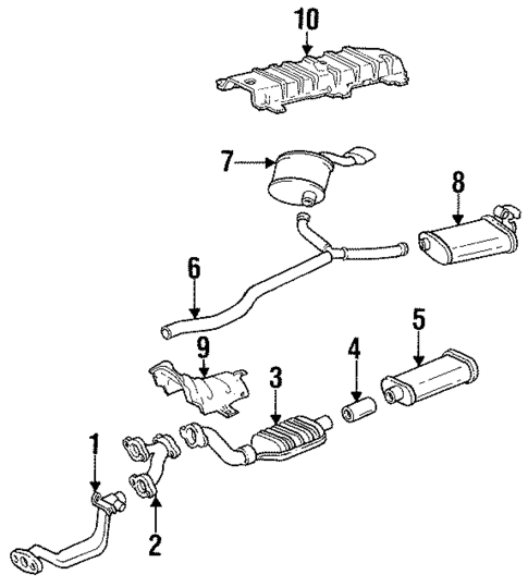 Exhaust Components for 1995 Oldsmobile Aurora #0