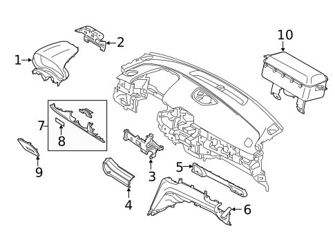 Instrument Panel Components for 2020 Hyundai Veloster N #0